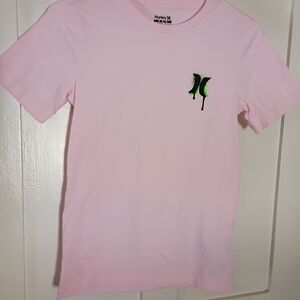 Hurley Kids Light Pink Tee with Graffiti Logo